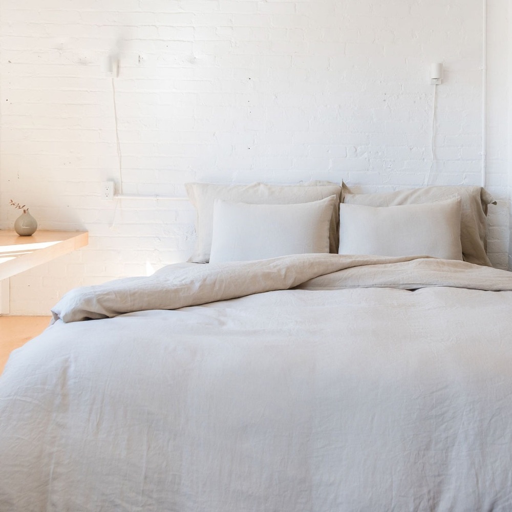 French Linen Duvet Covers - Oatmeal